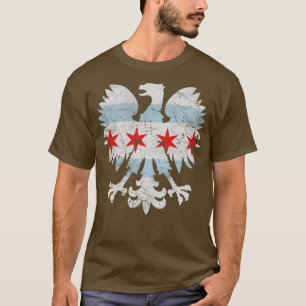 Polnische Flagge Eagle Chicago T-Shirt