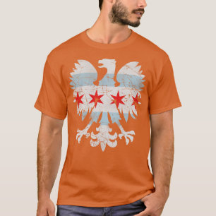 Polnische Flagge Eagle Chicago T-Shirt