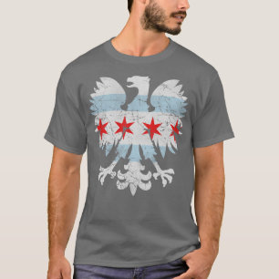 Polnische Flagge Eagle Chicago T-Shirt