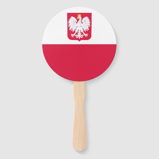 Polnische Flagge Fächer (Vorderseite)