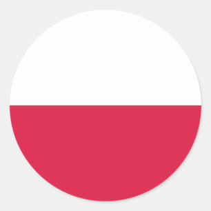 Polnische Flagge, Flagge Polens Runder Aufkleber