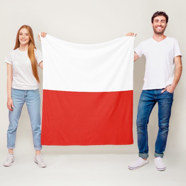 Polnische Flagge Fleecedecke (Beispiel)