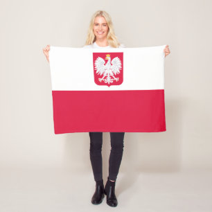 Polnische Flagge Fleecedecke