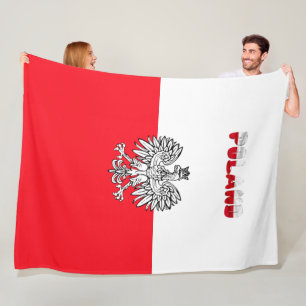 Polnische Flagge Fleecedecke