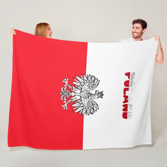 Polnische Flagge Fleecedecke (Beispiel)