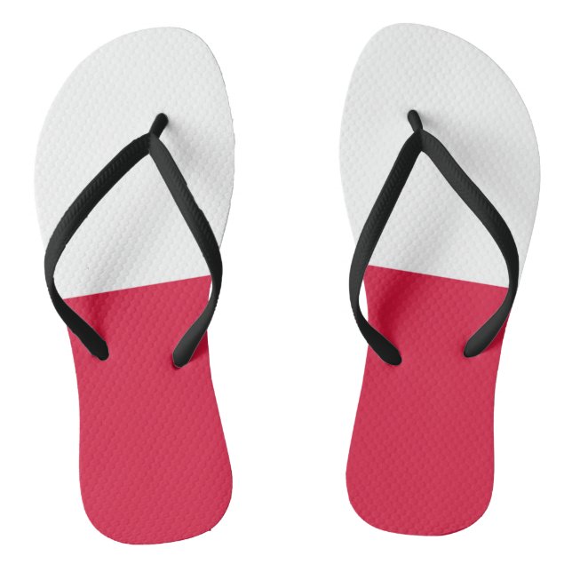 Polnische Flagge Flip Flops (Fußbett)