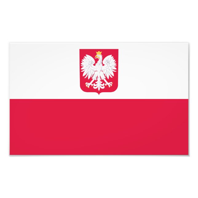 Polnische Flagge Fotodruck (Vorne)