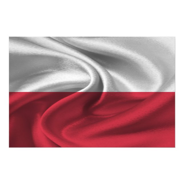Polnische Flagge Fotodruck (Vorne)