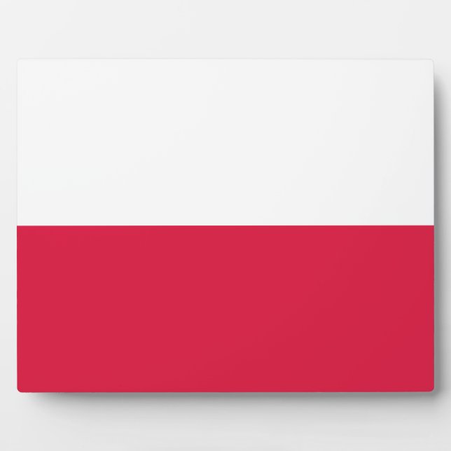 polnische Flagge Fotoplatte (Vorderseite)