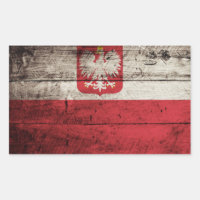 Polnische Flagge für alten Holzkorn