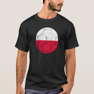 Polnische Flagge Fußball Polnischer Fußballfan T-Shirt