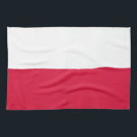 Polnische Flagge Geschirrtuch<br><div class="desc">Patriotische Flagge Polens.</div>