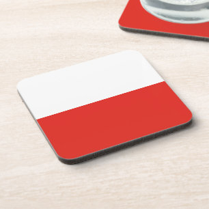 Polnische Flagge Getränkeuntersetzer