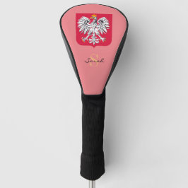 Polnische Flagge & Girls Mit Monogramm Golf Clubs  Headcover