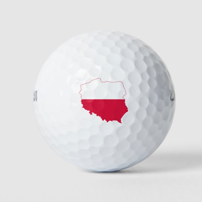 Polnische Flagge Golf Balls Golfball (Vorderseite)