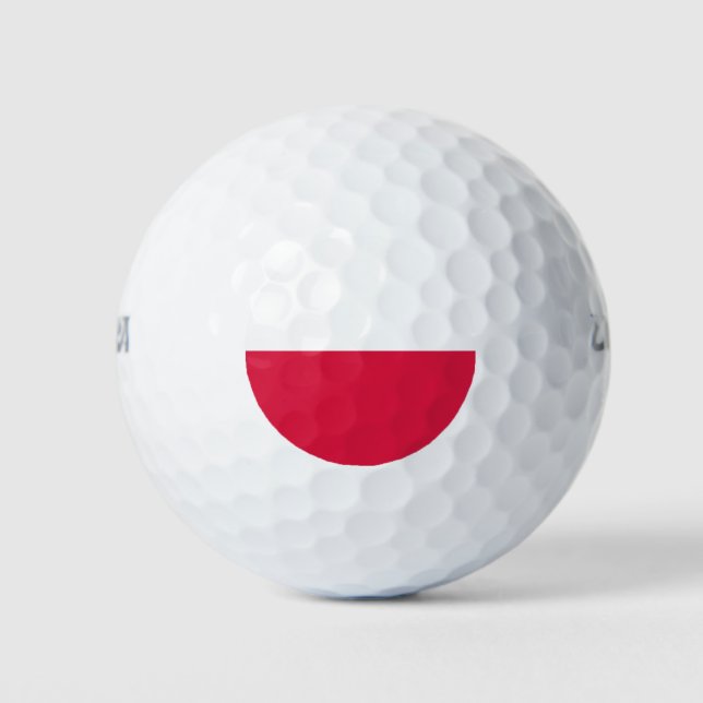 Polnische Flagge Golfball (Vorderseite)