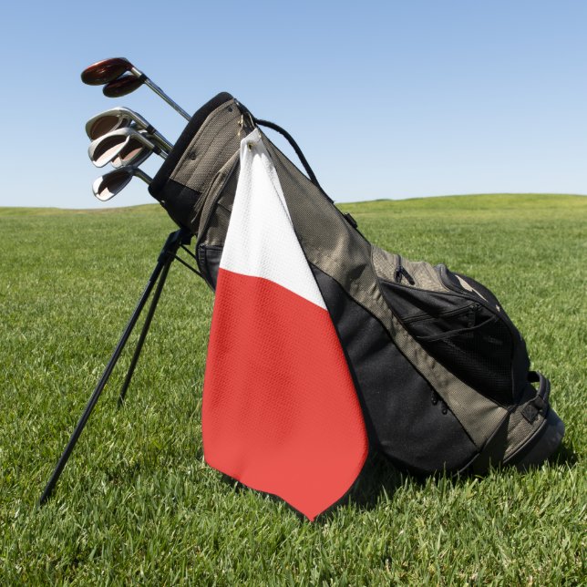 Polnische Flagge Golfhandtuch (Gras)
