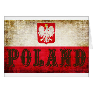 Polnische Flagge Grunge