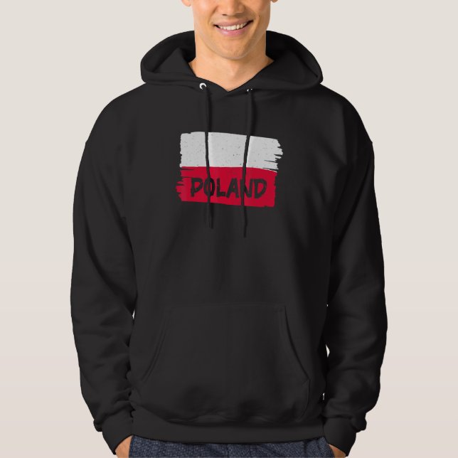 Polnische Flagge Hoodie (Vorderseite)