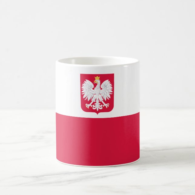 Polnische Flagge Kaffeetasse (Mittel)
