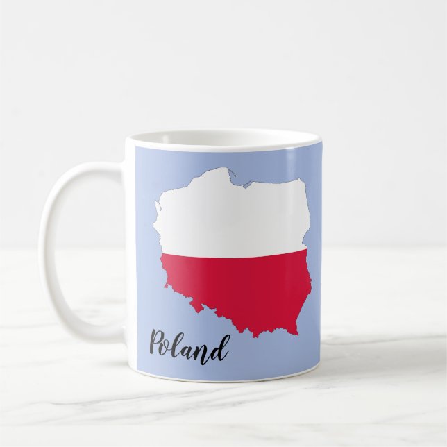 Polnische Flagge Kaffeetasse (Links)