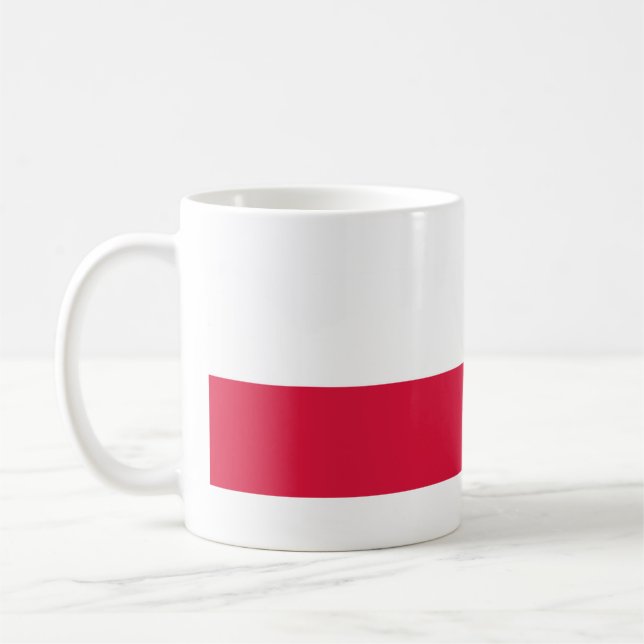 Polnische Flagge Kaffeetasse (Links)