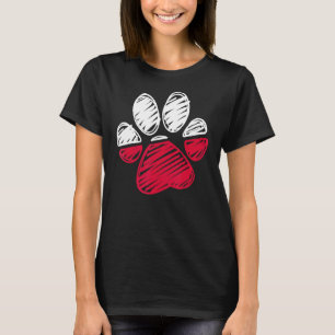 Polnische Flagge Katze & Hunde Paw Polnische Liebe T-Shirt