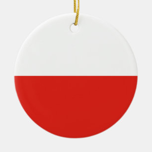 Polnische Flagge Keramik Ornament