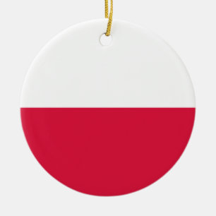 Polnische Flagge Keramik Ornament