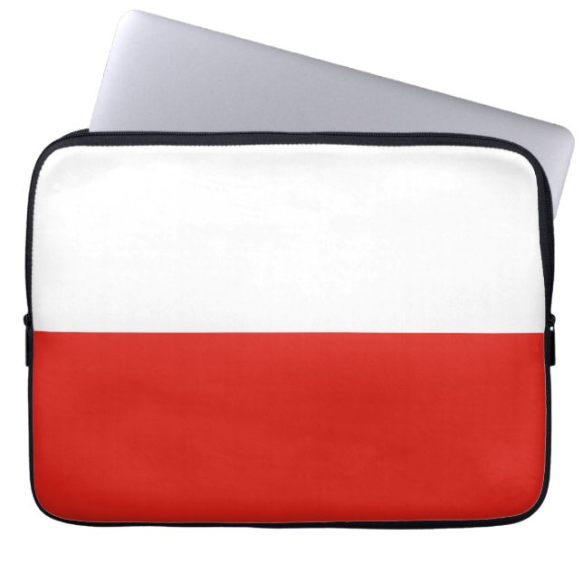 Polnische Flagge Laptopschutzhülle (Vorderseite)