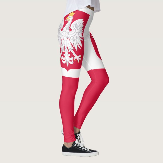 Polnische Flagge Leggings (Rechts)