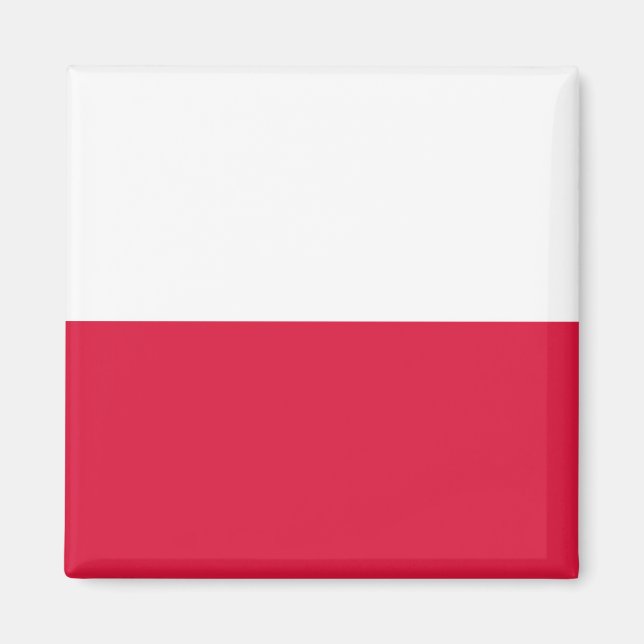 Polnische Flagge Magnet (Vorne)