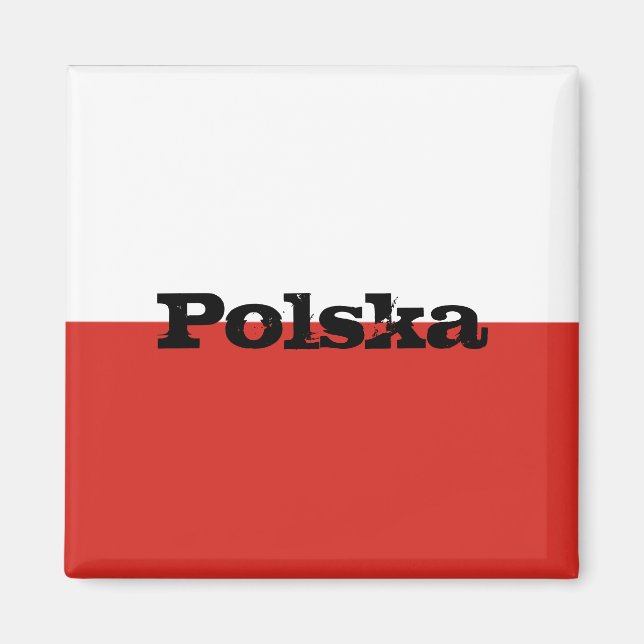 polnische Flagge Magnet (Vorne)