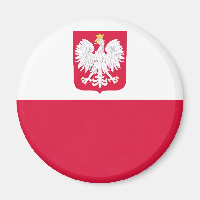 Polnische Flagge Magnet (Vorne)