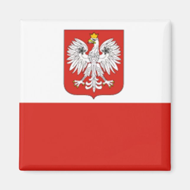 polnische Flagge Magnet (Vorne)