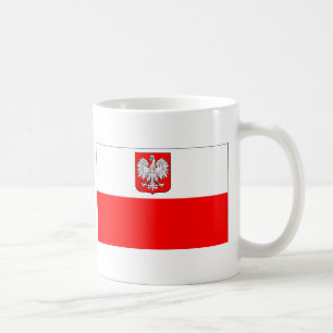 Polnische Flagge mit Eagle Kaffeetasse