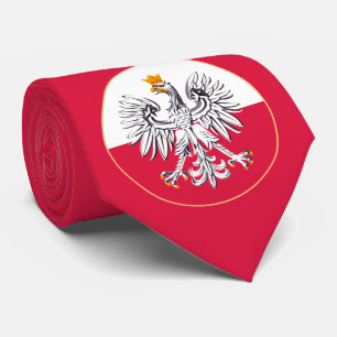 Polnische Flagge mit Eagle, polnisches Unternehmen Krawatte