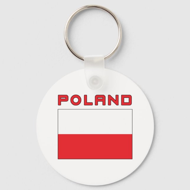 Polnische Flagge mit Polen Schlüsselanhänger (Vorderseite)