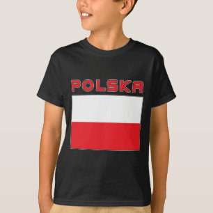 Polnische Flagge mit Polska T-Shirt