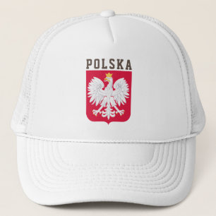 Polnische Flagge (mit Wappen) Truckerkappe