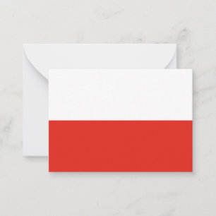 Polnische Flagge Mitteilungskarte