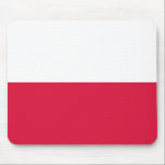 Polnische Flagge Mousepad<br><div class="desc">Patriotische Flagge Polens.</div>