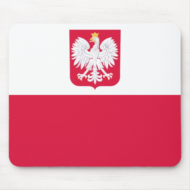 Polnische Flagge Mousepad (Vorne)