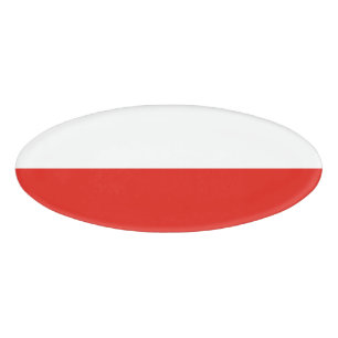 Polnische Flagge Namenschild