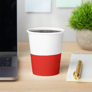 Polnische Flagge Pappbecher