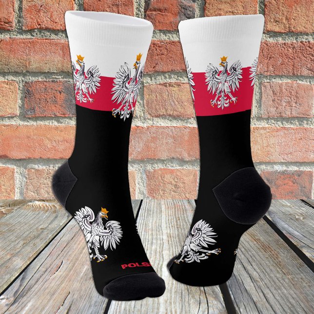 Polnische Flagge Patriotische Socken, Nachhaltiges Socken (Von Creator hochgeladen)