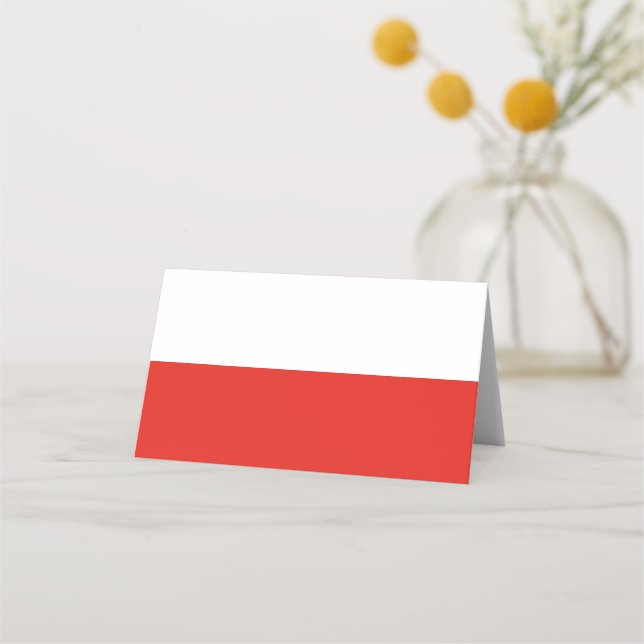 Polnische Flagge Platzkarte (Vorderseite)