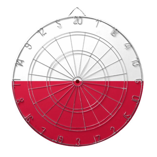 Polnische Flagge (Polen) Dartscheibe (vorne)