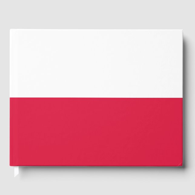 Polnische Flagge (Polen) Gästebuch (Vorderseite)