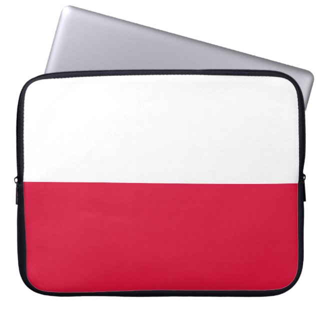 Polnische Flagge (Polen) Laptopschutzhülle (Vorderseite)